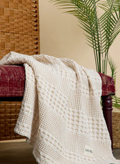 Couverture gaufrée 90x100 cm - Beige