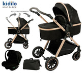 Kidilo - Poussette 3en1 avec sac à langer 0m+