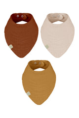 Lot de 3 bavoirs Triangle 0-18 mois Bio Organic