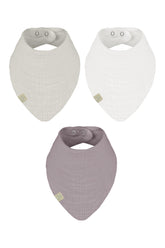 Lot de 3 bavoirs Triangle 0-18 mois Bio Organic