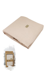 Couverture Beige mousseline organic 120x120 cm 4 layers - 0m+