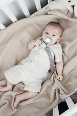 Couverture Beige mousseline organic 120x120 cm 4 layers - 0m+