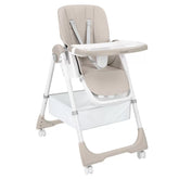 Kikkaboo – Chaise Haute Pliable Spicy – Beige – Compacte & Réglable 6m+