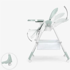 Kikkaboo – Chaise Haute Pliable Spicy – Mint – Compacte & Réglable 6m+