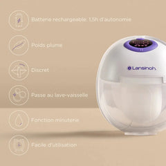 Lansinoh - Tire-lait mains libres compact simple