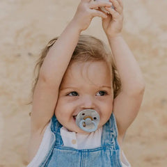 Lot de 2 Sucettes Gris et Ivoire - Bibs