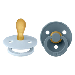 Lot de 2 sucettes Baby Blue/Petrol - tétine symétrique BIBS