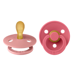 Lot de 2 sucettes Dusty Pink/Coral symétique - BIBS