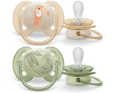 Lot de 2 sucettes Ultra Soft 0-6 mois unisexe - Philips Avent