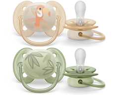 Lot de 2 sucettes Ultra Soft 0-6 mois unisexe - Philips Avent