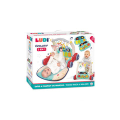 Ludi - Tapis Piano chariot de marche 0m+