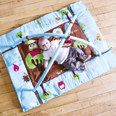 Ludi - Tapis d'éveil Chouette Bleu 0m+
