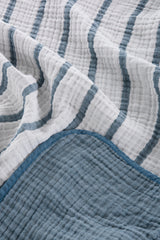 Couverture Muslim 4 Layer Stripe 115x115 cm - Navi