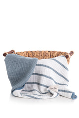 Couverture Muslim 4 Layer Stripe 115x115 cm - Navi