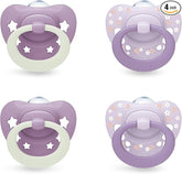 Pack de 2 sucettes Nuk First Choice classic Day night 0-6 mois Girl