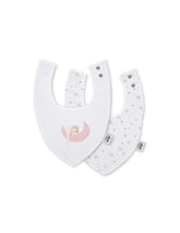 Interbaby - Pack de 2 Bavoirs bandana 20x30 cm mod sleep rose 0/6 mois