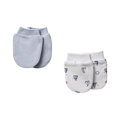Pack de 2 paires de moufles Capitaine coton 0m+