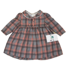 Robe à carreaux saumon grisé 1 pcs