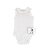Body sans manche uni 1 pcs blanc