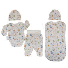 Pack Rabbits et emmaillotage bonnet 5 pcs coton