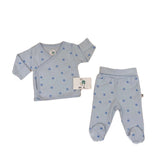 Tenue petits points 2 pcs bleu