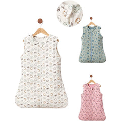 Gigoteuse Animals Happy Coton sans manche unisexe white