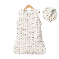 Gigoteuse Animals Happy Coton sans manche unisexe white