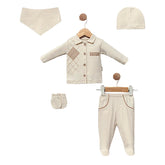 Pack naissance carreaux 5 pcs coton