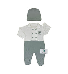 Grenouillère super classy boy boutons centrés 1 bonnet