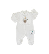 Grenouillère lapine Happy avec bavoir intégré coton