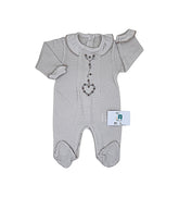 Grenouillère jolie cœur centré coton