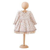 Robe nœud sur col et froufrou en bas