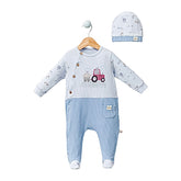 Grenouillère Let's road 1 bonnet coton