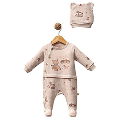 Grenouillère Race Bear 1 bonnet coton épais