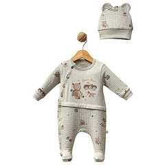 Grenouillère Race Bear 1 bonnet coton épais