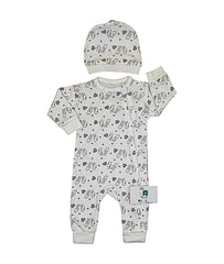 Grenouillère oreilles lapins cœurs unisexe 1 bonnet