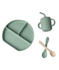 Coffret Repas Silicone 6M+ (Assiette, goblet et 2 cuillères) - Yummy