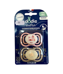 Dodie - Sucettes anatomiques 0-6m Jour et Nuit x2 Petit Amour