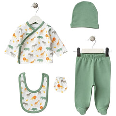Pack naissance Jungle unisexe 5 pcs coton