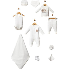 Coffret naissance 10 pcs Dog friends unisexe coton