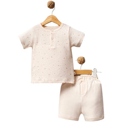 Tenue Lunes t shirt short unisexe 2 pcs coton