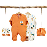 Pack Matchy 2 grenouillères 2 bonnets Elephants