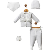 Pack naissance froufrou fleurs 5 pcs coton