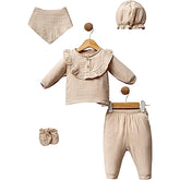 Pack naissance froufrou mousseline girly 5 pcs coton