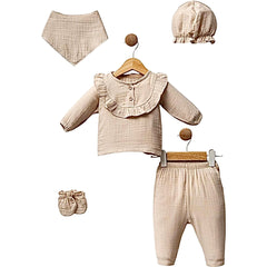 Pack naissance froufrou mousseline girly 5 pcs coton