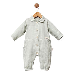 Grenouillère mousseline full mint 1 pcs