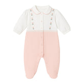 Grenouillère traits fleury 1 pcs coton