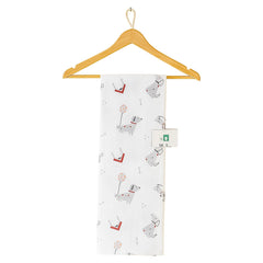 Drap Lange Bébé – Motif Petits Chiots (75x75 cm)