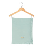 Couverture légère Bébé Full mint – 80x90 cm – 0m+ – 100% Coton 🤍