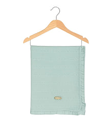 Couverture légère Bébé Full mint – 80x90 cm – 0m+ – 100% Coton 🤍